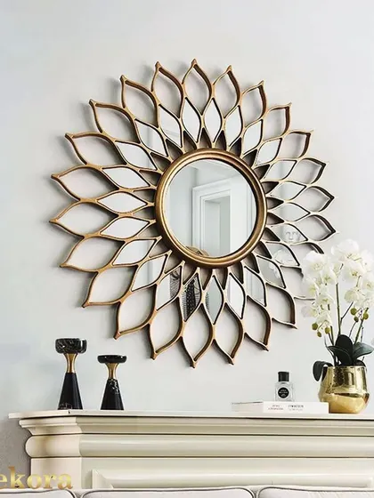 Reflect your style with this stunning multi-petal wall decor mirror, perfect for placing above a fireplace mantel or console table.