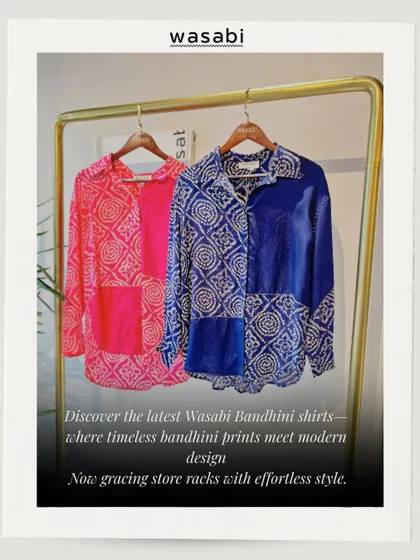 Our Bandhini shirts blend centuries-old tie-dye artistry with contemporary cuts. Each piece is hand-tied and dyed by artisans, making it truly one of a kind.