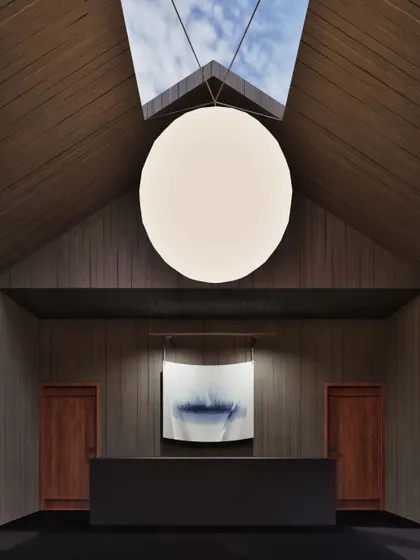 This series of renders explores the artist's residence, inspired by traditional Indian courtyard homes ('thotti mane'). The design features a concrete shell, an open-to-sky courtyard, and an agarbatti niche, fusing modern form with sensory, traditional details that connect the space to both culture and nature.