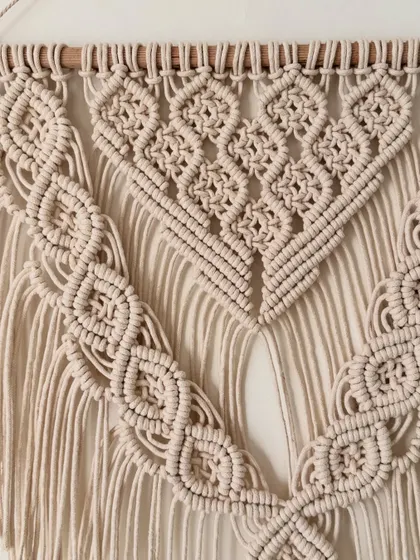 Another detailed view of the knot work, showing the precision and care that goes into each piece.