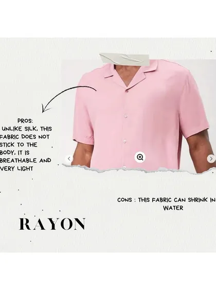 Rayon is a fantastic fabric for summer because it's very light and doesn't stick to the body. It drapes beautifully and feels cool against the skin.