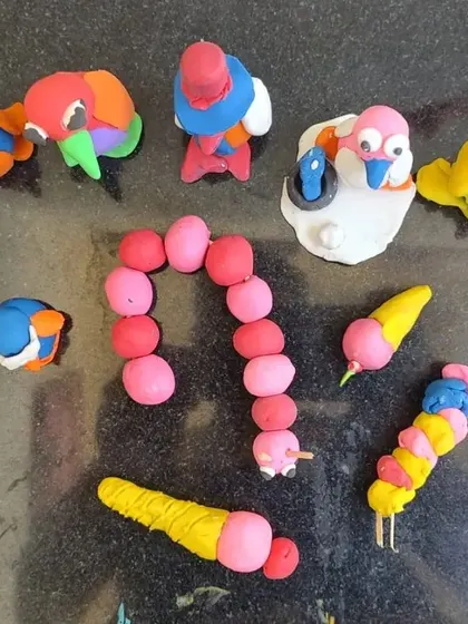 Our students' work with clay is always so imaginative. Here are more examples of the fun and colourful things they create.