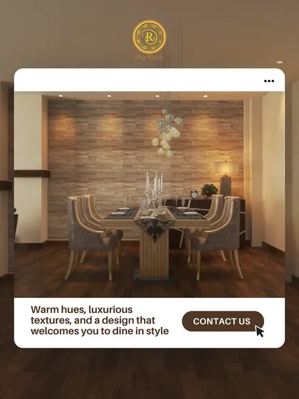 Warm hues, luxurious textures, and a design that welcomes you to dine in style. This formal dining room uses wood paneling and elegant upholstery to create a rich and inviting space.