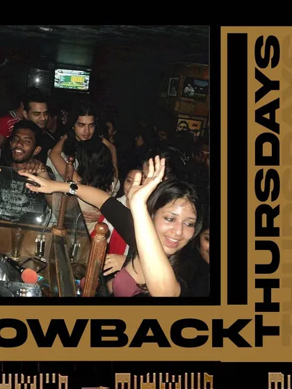 A throwback flyer design for a Thursday night, capturing the retro aesthetic of the time.