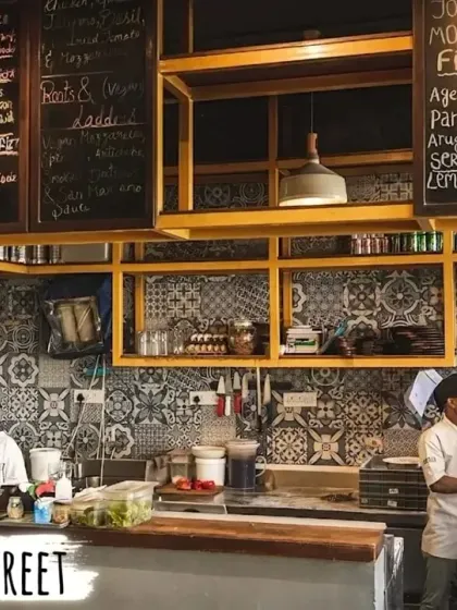 A look at where it all began: our first outlet on Church Street. The open kitchen, chalkboard menus, and vibrant tiles set the tone for the Brik Oven experience.