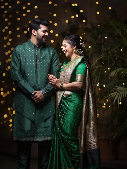 A candid shot full of laughter and joy from an engagement ceremony. These are the precious, unscripted moments that tell the real story of your big day.