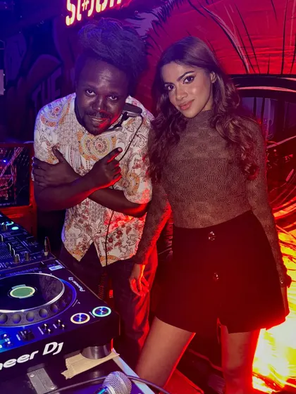 Me and my partner in crime, Bobkat. We hold it down together every Saturday.