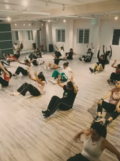 A conditioning drill during the Trinity Series. We focus on building strength and flexibility to help dancers execute moves with power and control.