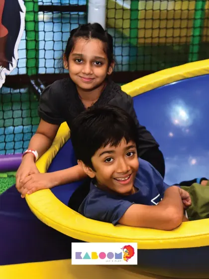 A happy moment between friends on our spinning play equipment. It’s a great way to encourage social play and teamwork.