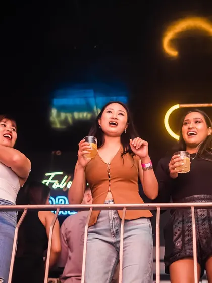The energy from the upper deck at Happy Brew is always amazing. Guests enjoying their drinks and singing along is what my parties are all about.