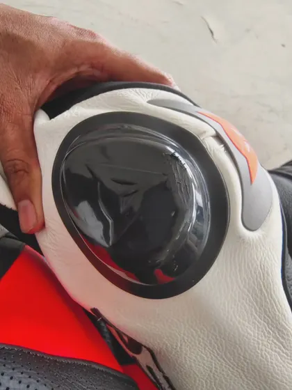 The badge of honor for any track rider: a scuffed knee slider. This means you're learning, pushing, and having a great time.