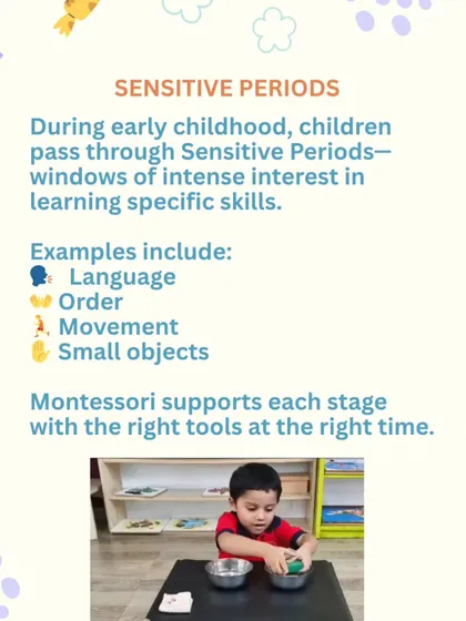 We understand that children go through 'Sensitive Periods' where they are intensely interested in specific skills. We provide the right tools at the right time to support this natural development.