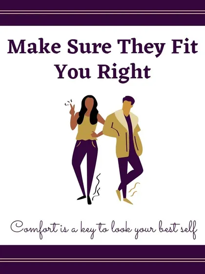 One of my core styling principles: make sure your clothes fit you right. As this illustration shows, comfort is the key to looking and feeling your best. An outfit that fits well will always look more stylish than an expensive one that doesn't.