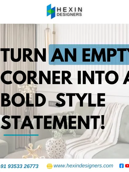 We believe every corner has potential. This graphic introduces our series on turning empty corners into bold style statements, showcasing our innovative and customizable solutions.