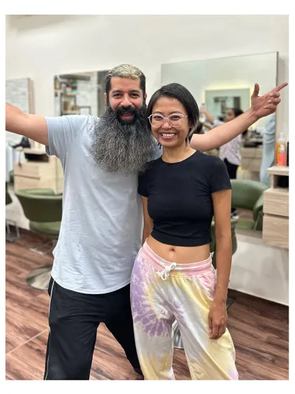 Look who's back. A quick hello from Zing and Dodo. We are so grateful for all the support from our community and can't wait to be back behind the chair with our clients.