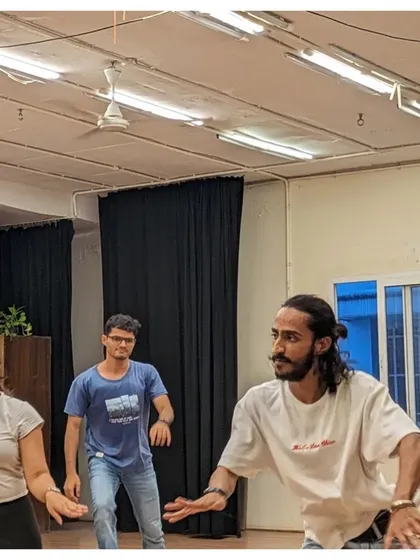 Our instructor leads the class with passion and energy during a fun-filled Bollywood dance workshop.