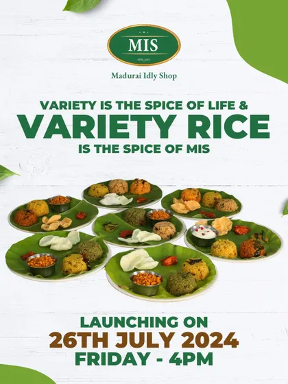 Variety is the spice of life, and variety rice is the spice of MIS. This poster announces the launch of our new rice combos.
