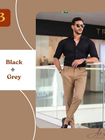 When in doubt, go monochrome. Black and grey is an edgy, versatile combination for men that works for literally any occasion.