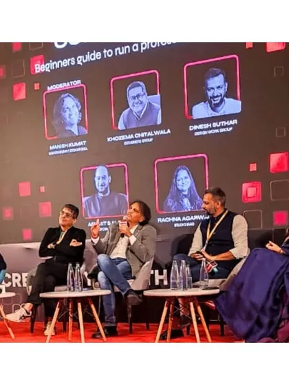 The panelists listening to a question from the audience at FOAID. Our participation in these events reflects our commitment to education and mentorship within the architectural community.