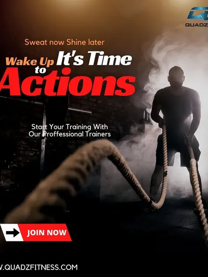 Wake up, it's time for action. Our professional trainers will guide you through intense workouts like battle ropes to help you sweat now and shine later.