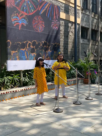 Two of our talented students from our outreach programs performing at the fundraiser.