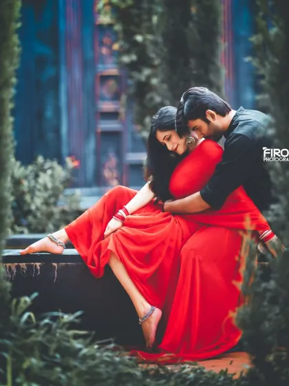 A final edit of the romantic embrace, with a soft, hazy filter that enhances the dreamy and romantic mood of the shot.
