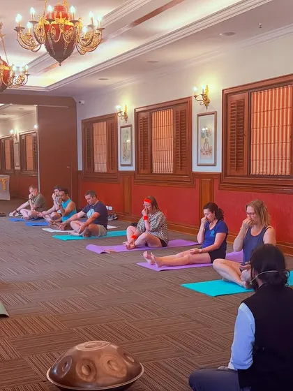 Teaching pranayama techniques to leaders to help them stay calm under pressure.