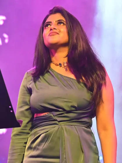 Looking up at the lights, feeling thankful for another opportunity to do what I love most.