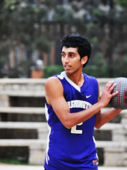 A much younger me on the basketball court. My love for the game goes way back.