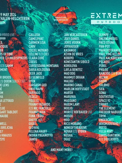 The full, mind blowing lineup for Extrema Outdoor. It's a privilege to be included with so many talented DJs and producers.