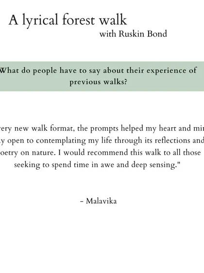 These are more reflections from people who have joined my walks. Their words speak to the soul-nourishing, meditative, and connecting power of blending poetry with nature. I am so grateful for their willingness to share their experiences.