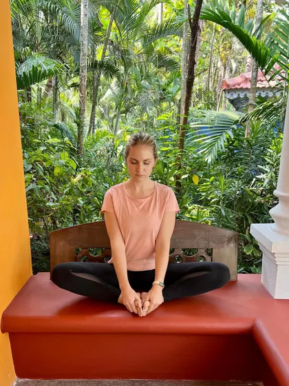The rewards of a consistent yoga practice are inevitable, working on many levels of the mind, body, and soul. A quiet moment of reflection in Baddha Konasana is where we can feel these subtle shifts.