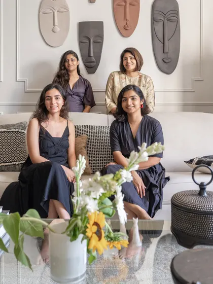 Our design team for the Rio Home, pictured in the living room. This project was a true collaboration, and we are so proud of the beautiful, detailed home we created together.