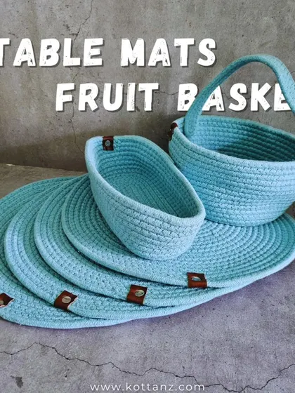 If you are planning on gifting something reusable and sustainable, this set is perfect. It includes table mats and baskets, a thoughtful giveaway your guests will love.