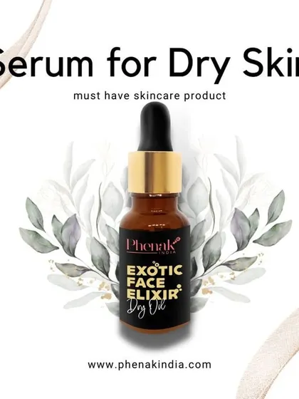 For those with dry skin, a facial oil is a must-have. My Exotic Face Elixir is a luxurious dry oil handcrafted with cold-pressed ingredients to deeply moisturize and rejuvenate mature skin without feeling heavy.