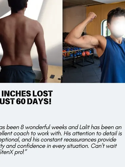 This is the power of our 60-day StrenX program. This member lost 9.1 inches and doubled his back squat from 60 kgs to 120 kgs, showing what's possible with dedicated coaching and a solid plan.