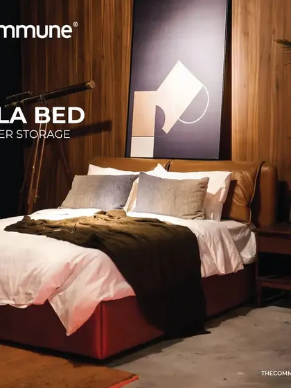The Lyla Bed, with its luxurious leather headboard and clever hidden storage, is a timeless blend of comfort, style, and functionality. This piece is designed to transform your master bedroom into a cozy and organized retreat.