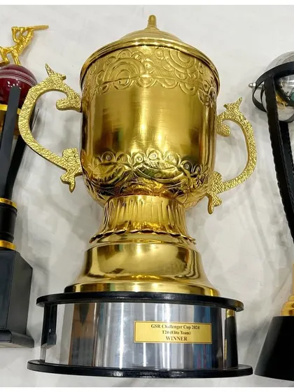 The trophies from our successful Dehradun tour, a testament to the team's dominance across different formats.