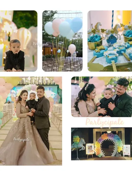 A collage of beautiful family photos from Vihaan's carnival party. I am so grateful to have been a part of creating these sweet memories for them.