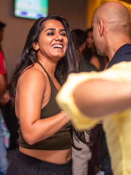A moment of pure, uninhibited laughter.
