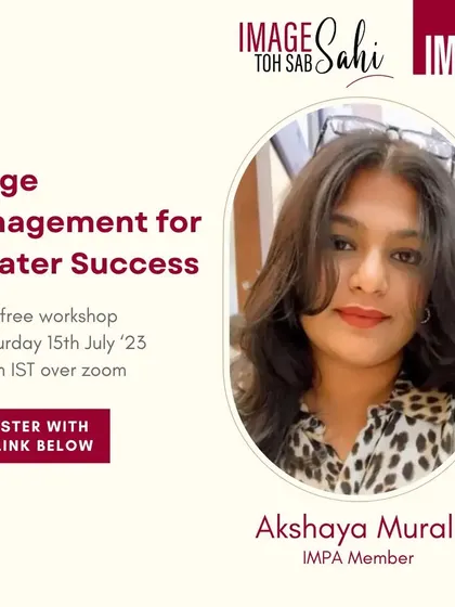 Another one of my free workshops designed to help people unlock their true potential. We cover the crucial aspects of image management in a 2-hour brainstorming session.