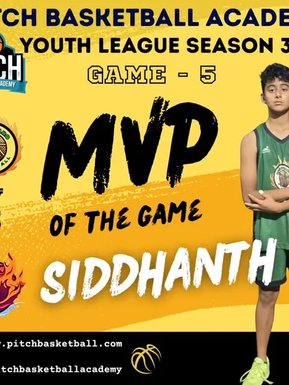 An outstanding start-to-finish performance from Siddhanth of the Hoopstars earned him a well-deserved MVP in Game 5.