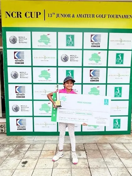 My junior player Unnati Singh after winning the NCR CUP with solid rounds of 1 over and 3 over par.