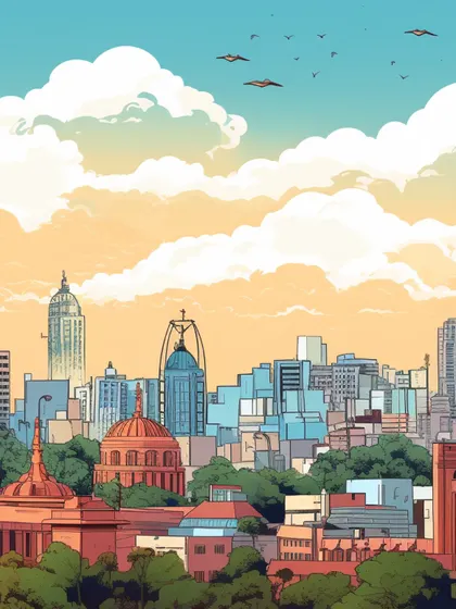 beyond ui, i create custom illustrations to give a product a unique soul. this cityscape piece was designed as a background element to bring a distinct, artistic vibe to an app's interface.
