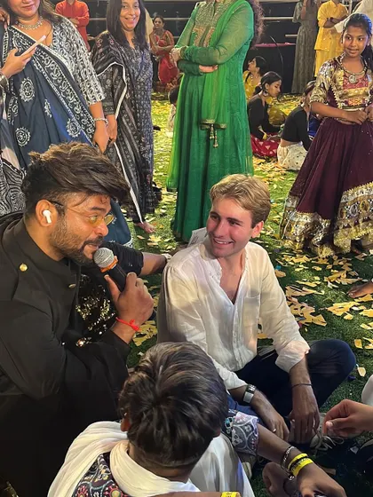 Sharing a moment with an international guest who was enjoying the festival. My energy is universal.