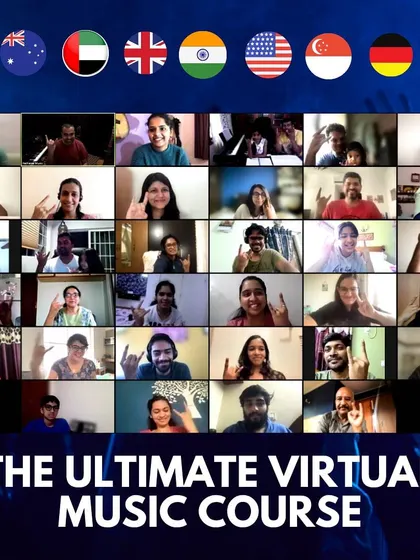Music connects us across the globe. This is a snapshot of one of our ultimate virtual music courses, bringing together students from different countries in a live, interactive online classroom.