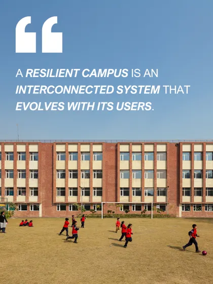 A resilient campus is an interconnected system. We design our masterplans to be adaptable and inclusive, integrating modular design and resource-efficient strategies to create dynamic ecosystems that evolve with their users over time.