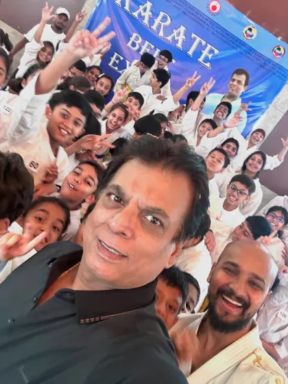 Another happy moment with the karate kids. Conducting belt exams personally allows me to assess the grassroots level of training.