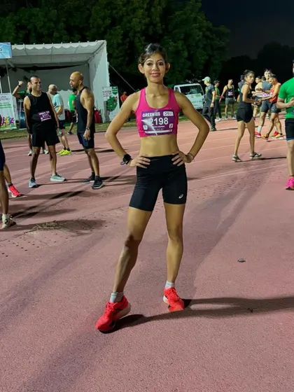 Posing at the starting line of a half marathon time trial. This captures the focus and readiness required before tackling a long-distance effort.