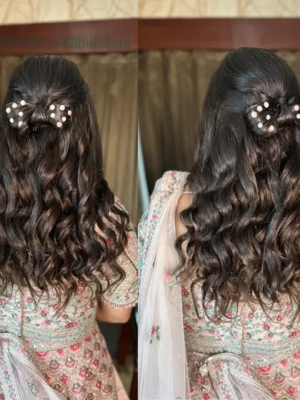 A collage showing the hair bow style from different angles, highlighting the creative detail.